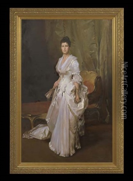 Portrait Of Margaret Stuyvesant Rutheford White (mrs. Henry White) Oil Painting - John Singer Sargent