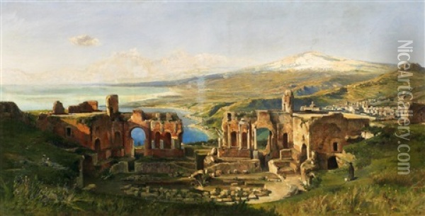 Taormina Oil Painting - Max (Prof.) Tubenthal