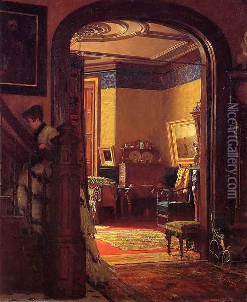 Not at Home Oil Painting - Eastman Johnson