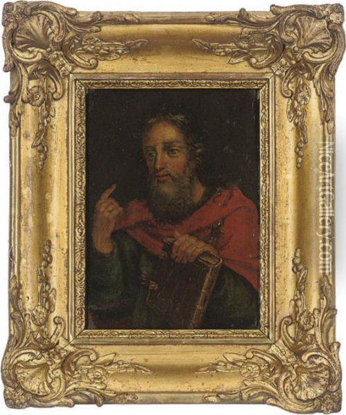 Saint Paul With A Bible And Crucifix Oil Painting - Philippe de Champaigne
