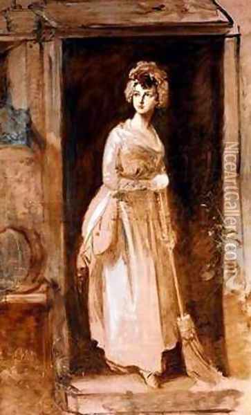 The Housemaid Oil Painting - Thomas Gainsborough
