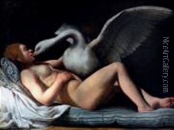 Leda Et Le Cygne Oil Painting -  Caravaggio