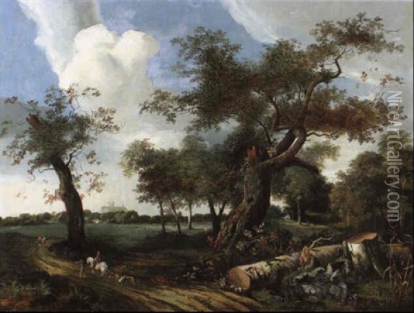 Landschaft Oil Painting - Marinus Adrianus Koekkoek