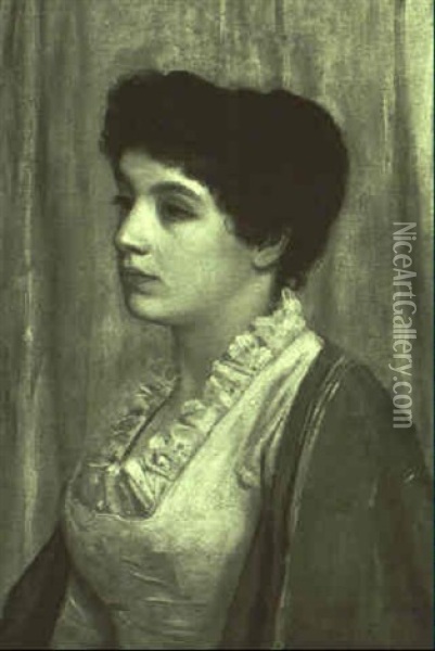 Brustportrat Einer Dame Im Dreiviertelprofil Oil Painting - Eugen von Blaas