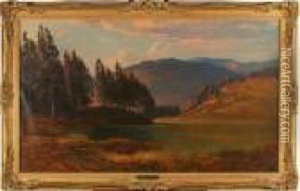 Highland Landscape Oil Painting - Clarence Roe