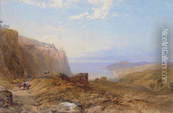 Mount Giuliano Sicily Oil Painting - Thomas Miles Richardson