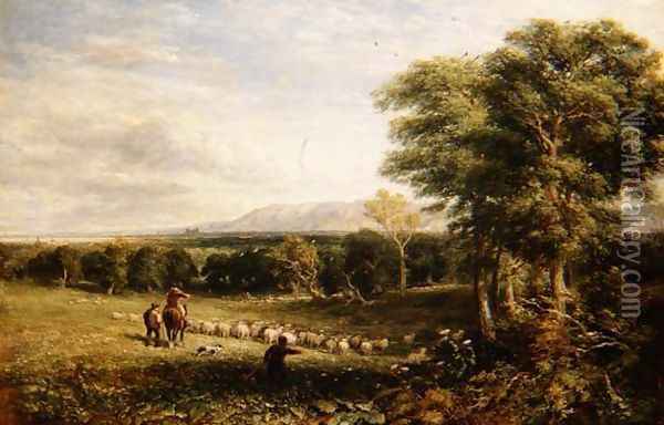 The Vale of Clwyd, 1849 Oil Painting - David Cox