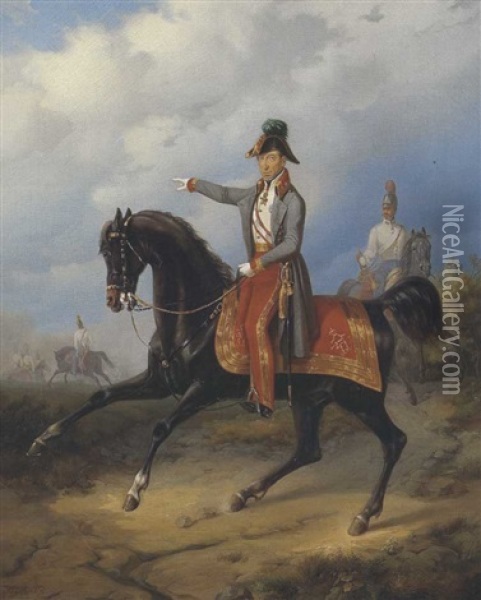 Feldmarschall Erzherzog Karl Oil Painting - Dietrich (Heinrich Maria) Monten