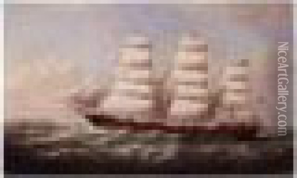 The Clippership Carpathian Off Liverpool Oil Painting - Samuel Walters