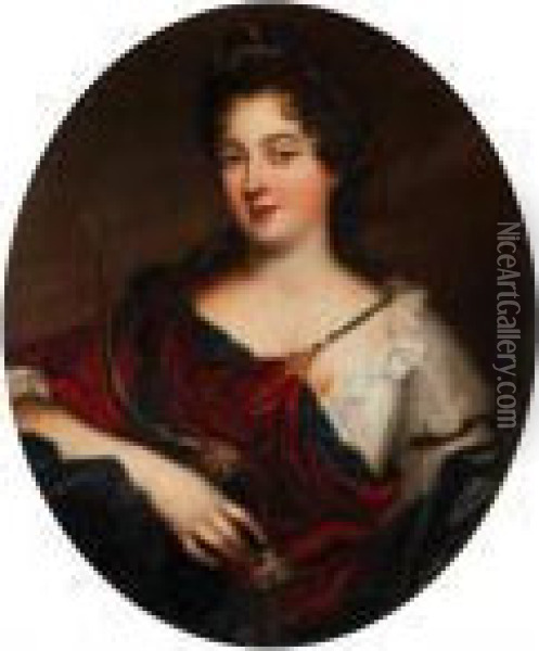 Portrait Of A Lady Asdiana Oil Painting - Nicolas de Largillierre