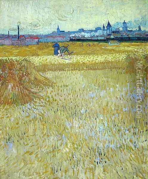 Les Moissonneurs 1888 Oil Painting - Vincent Van Gogh