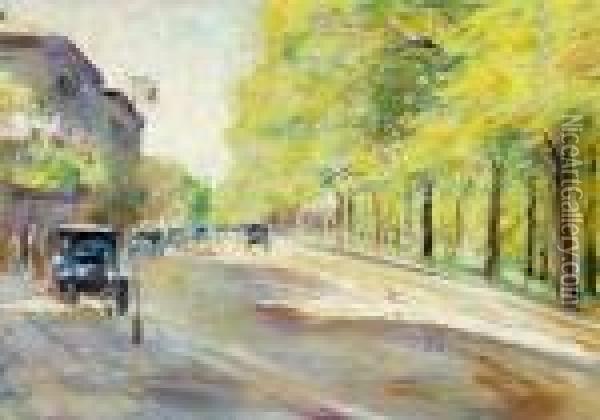 Tiergarten Berlin, Signiert L. Ury, Pastell Oil Painting - Lesser Ury