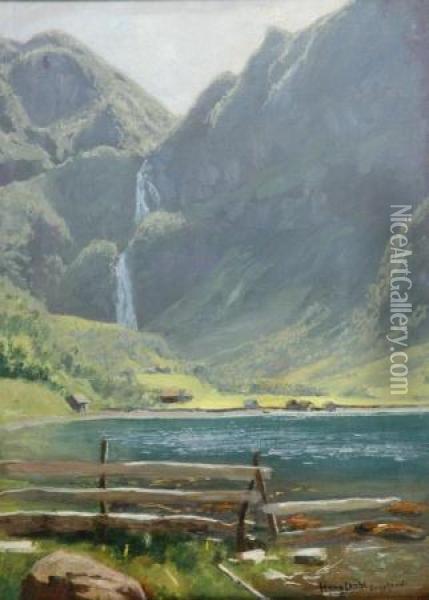 Arnefjord, Norway Oil Painting - Hans Dahl