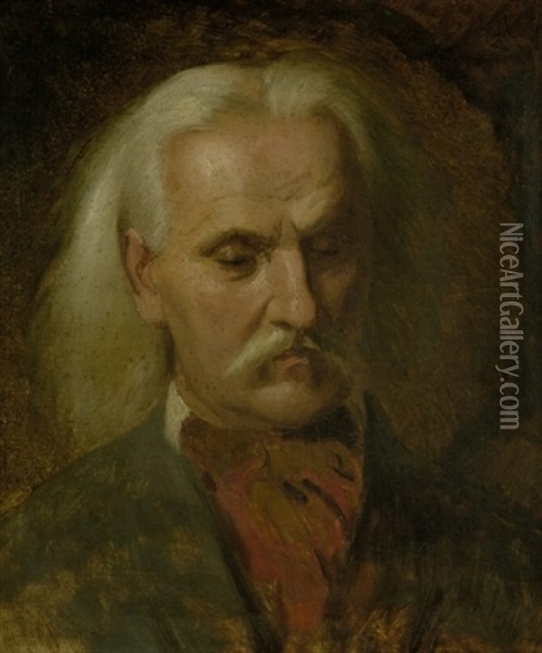 Bildnis Eines Schlafenden Mannes Mit Weisem Haar Oil Painting - Joseph Schex