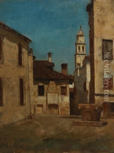 Le Puits Du Village Oil Painting - Vincenzo Cabianca
