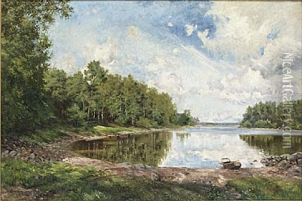 Eka Vid Sjo Oil Painting - Olof Arborelius