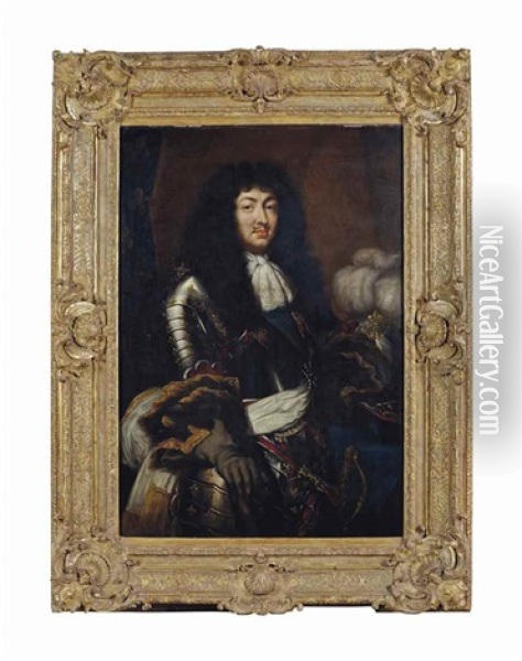 Portrait De Louis Xiv (1638-1715) Oil Painting - Claude Lefebvre
