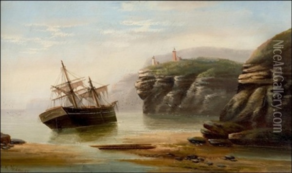 Whitby Highin Valot Myrskyn Jalkeen Oil Painting - Edward King Redmore