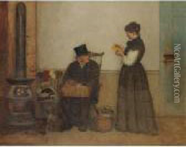 The Peddler (nantucket) Oil Painting - Eastman Johnson
