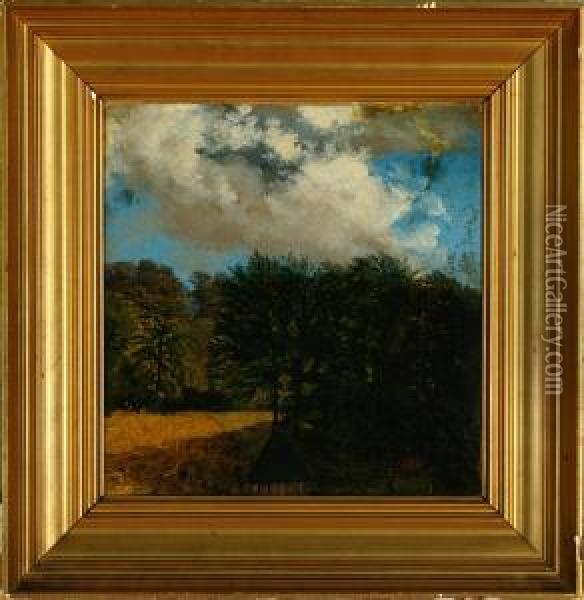 A Danish Forest Scenery Oil Painting - Vilhelm Peter C. Kyhn