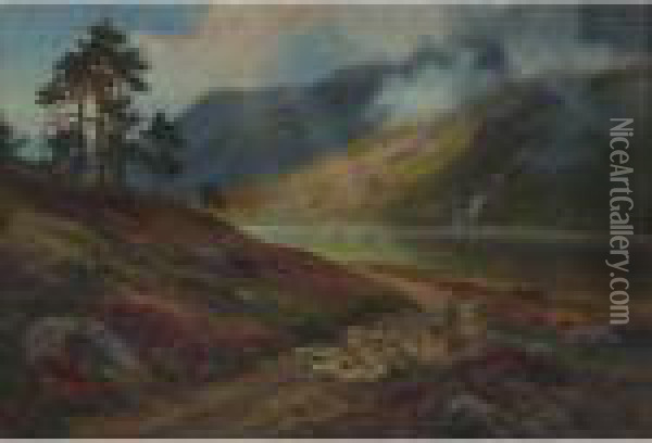 Leaving The Hills Oil Painting - Daniel Sherrin