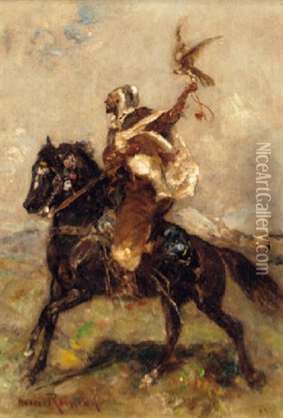 Fauconnier Au Lancer Oil Painting - Henri Emilien Rousseau