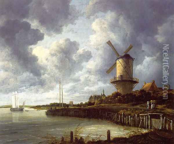 Mill At Wijk Near Duursteede Oil Painting - Jacob Van Ruisdael