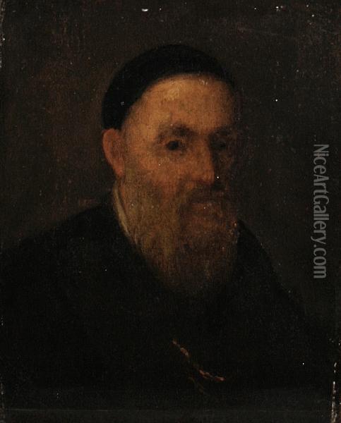 Portrait Of A Man Oil Painting - Tiziano Vecellio (Titian)