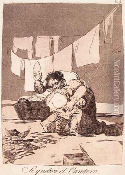 Yes He Broke the Pot Oil Painting - Francisco De Goya y Lucientes
