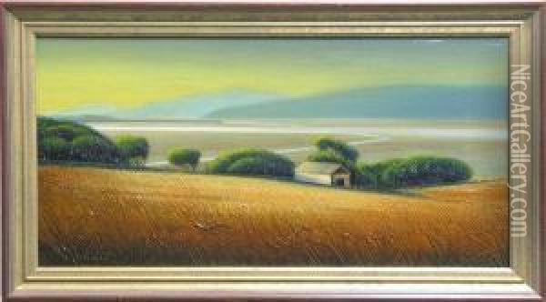 Bay Panorama Oil Painting - George Edward Robertson