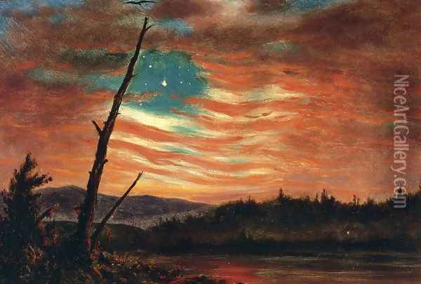 Our Banner in the Sky I Oil Painting - Frederic Edwin Church