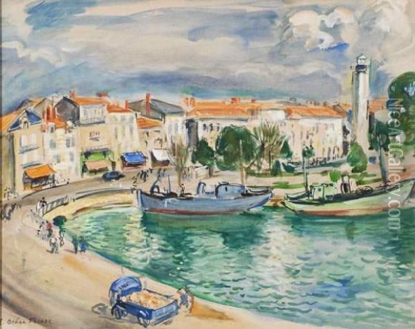 Vue D'un Port Oil Painting - Emile-Othon Friesz