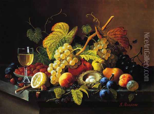 Still Life with Fruit XV Oil Painting - Severin Roesen