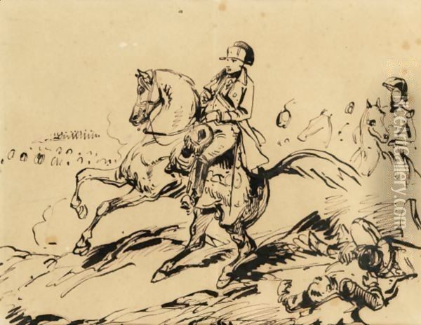 Napoleon On Horseback Oil Painting - Antoine-Jean Gros