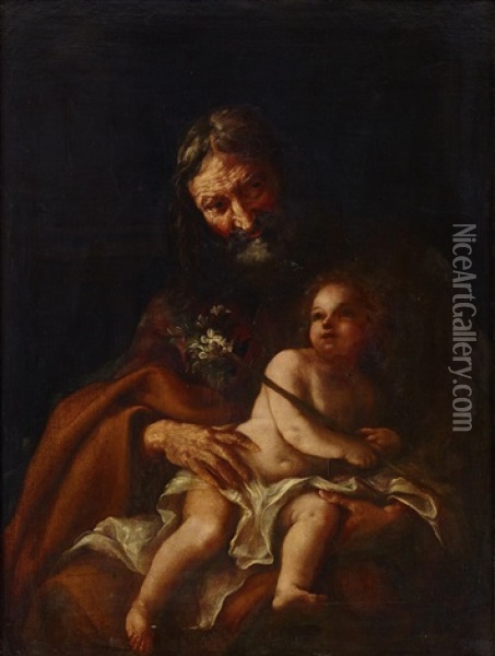 St. John The Baptist Oil Painting - Giovanni Battista Beinaschi