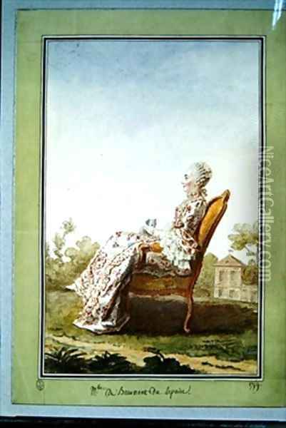 Mademoiselle de Beaumont du Repaire Oil Painting - Louis Carrogis Carmontelle