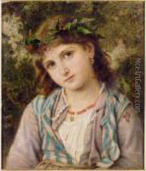 An Autumn Princess Oil Painting - Sophie Gengembre Anderson