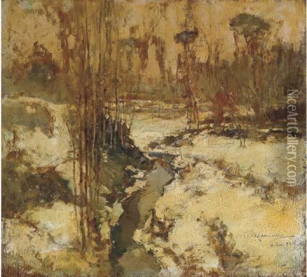 Paesaggio Invernale Oil Painting - Giuseppe Casciaro
