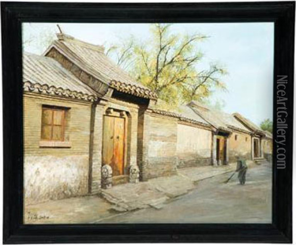 Ancient Stone Wall With Agate Oil Painting - Roswell Stone Hill