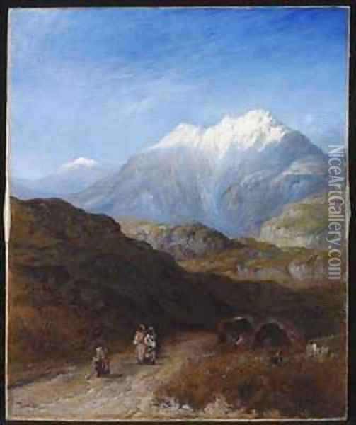 The Snow Capped Atlas Mountains of the Grand Kabylie Algeria Oil Painting - Paul H. Ellis