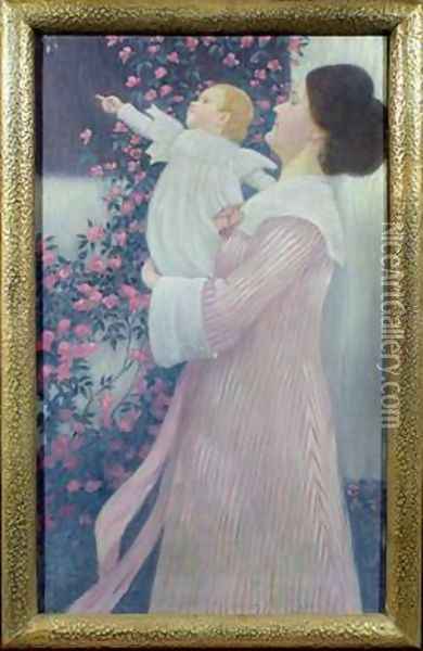 Mother and Child Oil Painting - Wilhelm List