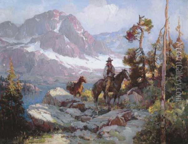 High Sierra Pack Trip Oil Painting - Jack Wilkinson Smith