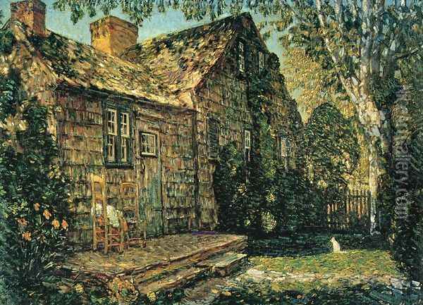 Little Old Cottage, Egypt Lane, East Hampton Oil Painting - Frederick Childe Hassam
