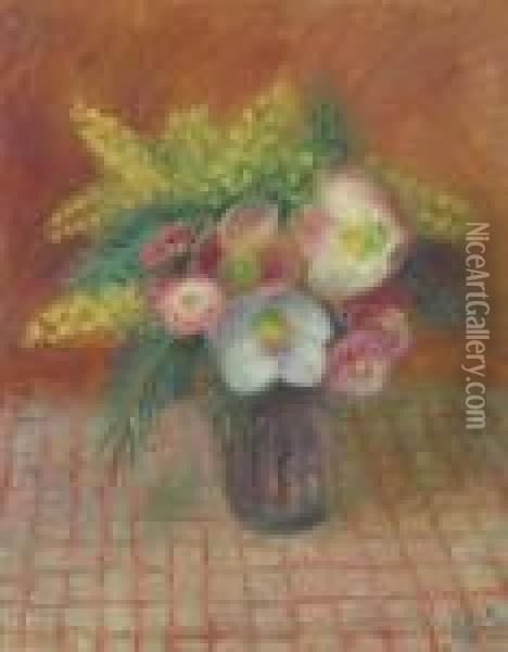 Christmas Roses Oil Painting - William Glackens