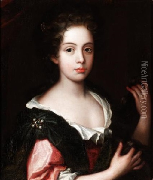Portrait Of A Lady (anne Gordon, Wife Of Sir Robert Dundas Of Arniston?) Oil Painting - Sir John Baptist de Medina
