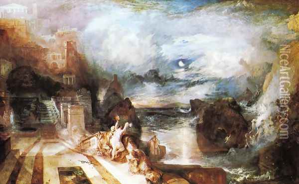 The Parting Of Hero And Leander From The Greek Of Musaeus Oil Painting - Joseph Mallord William Turner
