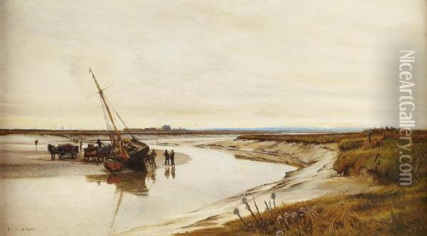 Hadleigh Bay Oil Painting - Charles William Wyllie