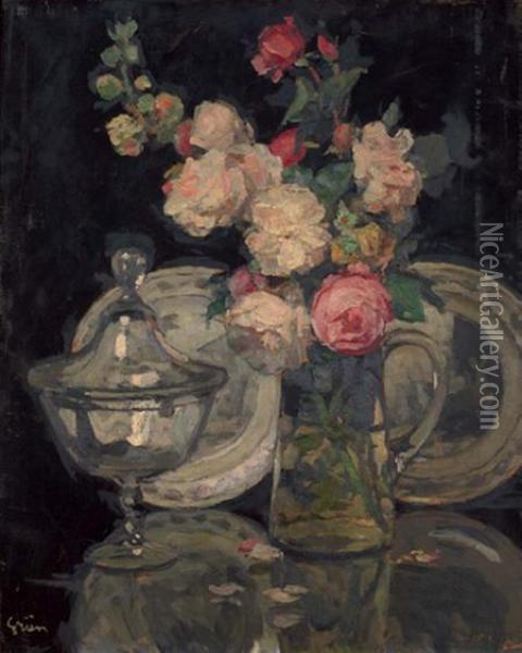 Vase Et Ceramique Oil Painting - Maurice Grun