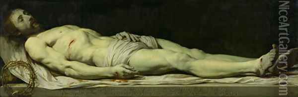 The Dead Christ on his Shroud Oil Painting - Philippe de Champaigne