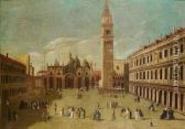 The Piazza Di San Marco, Venice Oil Painting - Gianbattista Cimaroli